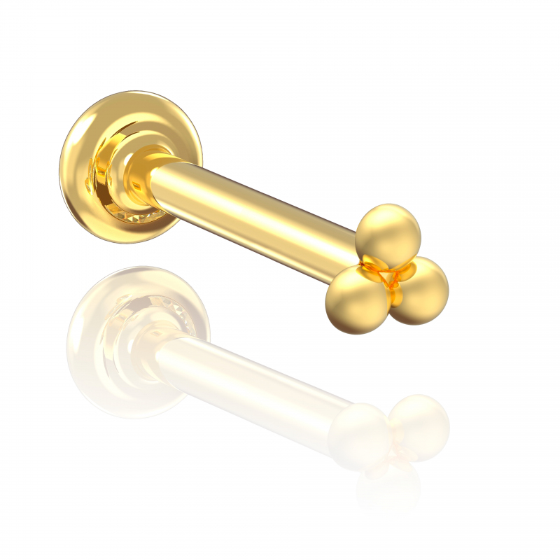 Piercing anneau très simple à poser, en or jaune 18 carats et Swarovski –  C-Bo piercings