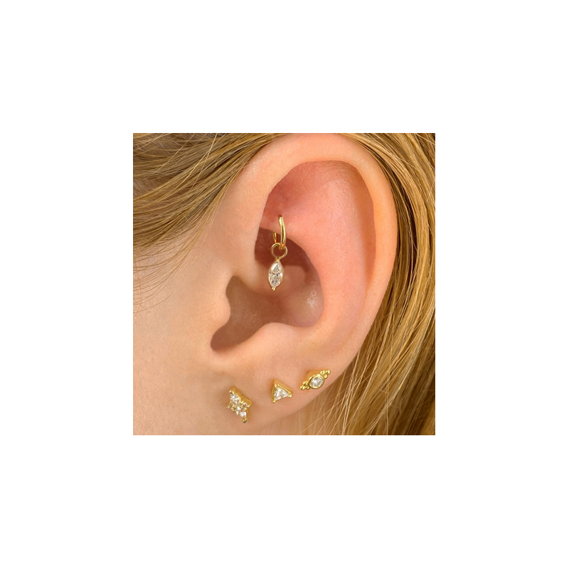 piercing charm en or