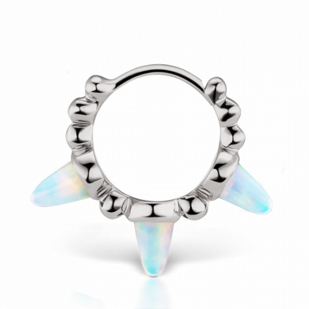 8mm Triple Short Opal Spike Granulated Clicker 1 - 1 8mm Triple Short Opal Spike Granulated Clicker 1 - 1