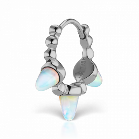 8mm Triple Short Opal Spike Granulated Clicker 1 - 2 8mm Triple Short Opal Spike Granulated Clicker 1 - 2