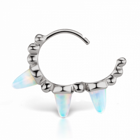 8mm Triple Short Opal Spike Granulated Clicker 1 - 3 8mm Triple Short Opal Spike Granulated Clicker 1 - 3