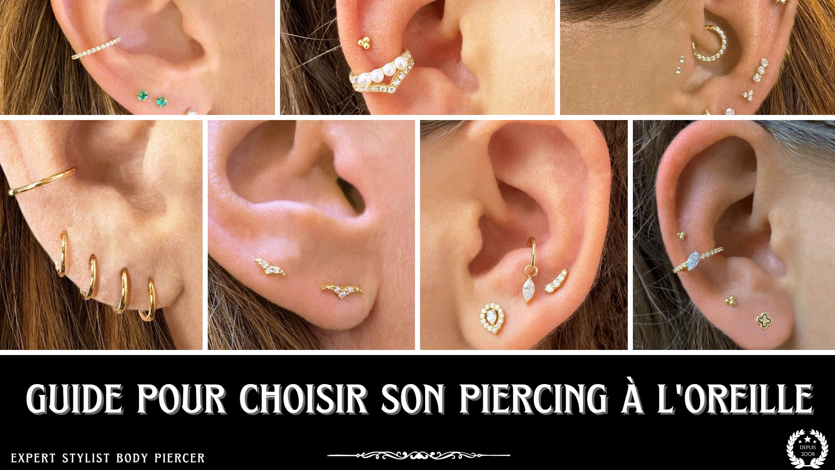 Notre guide pour choisir son piercing à l'oreille : toutes les infos pour  ne pas se tromper