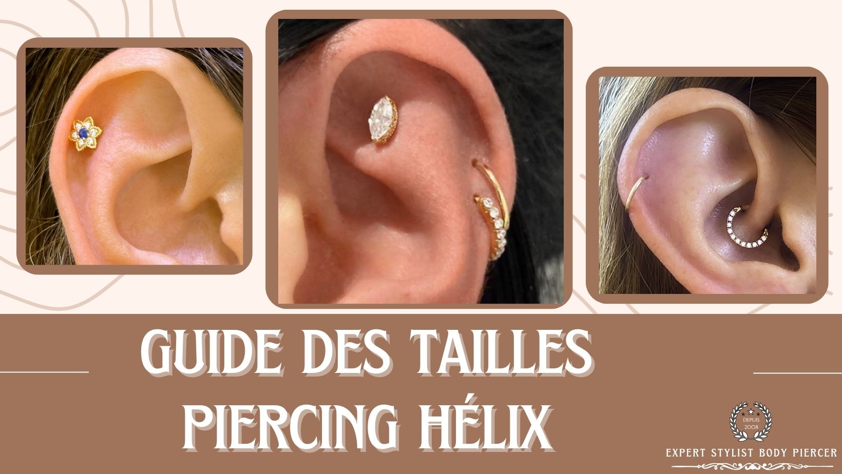 taille piercing helix