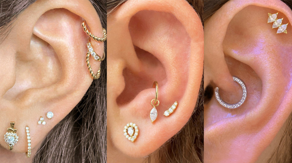 7 conseils pour faire une jolie composition de piercings d’oreille
